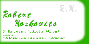 robert moskovits business card